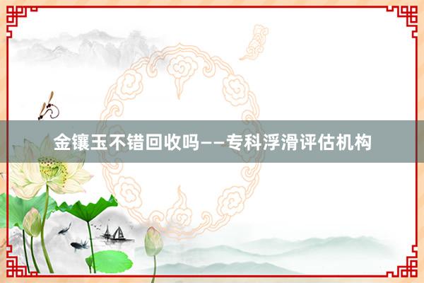 金镶玉不错回收吗——专科浮滑评估机构